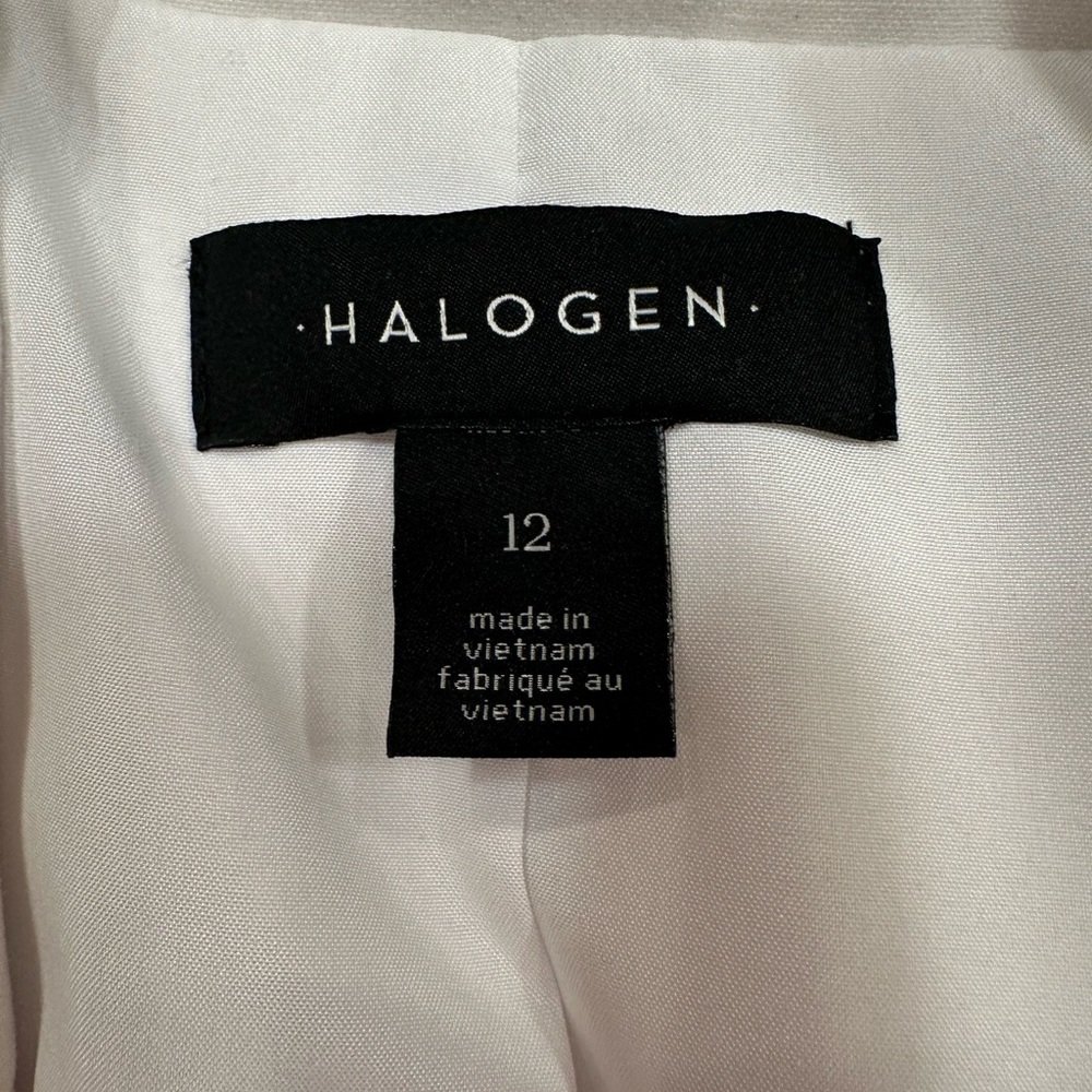 Halogen Single Button White Blazer Euc - image 5